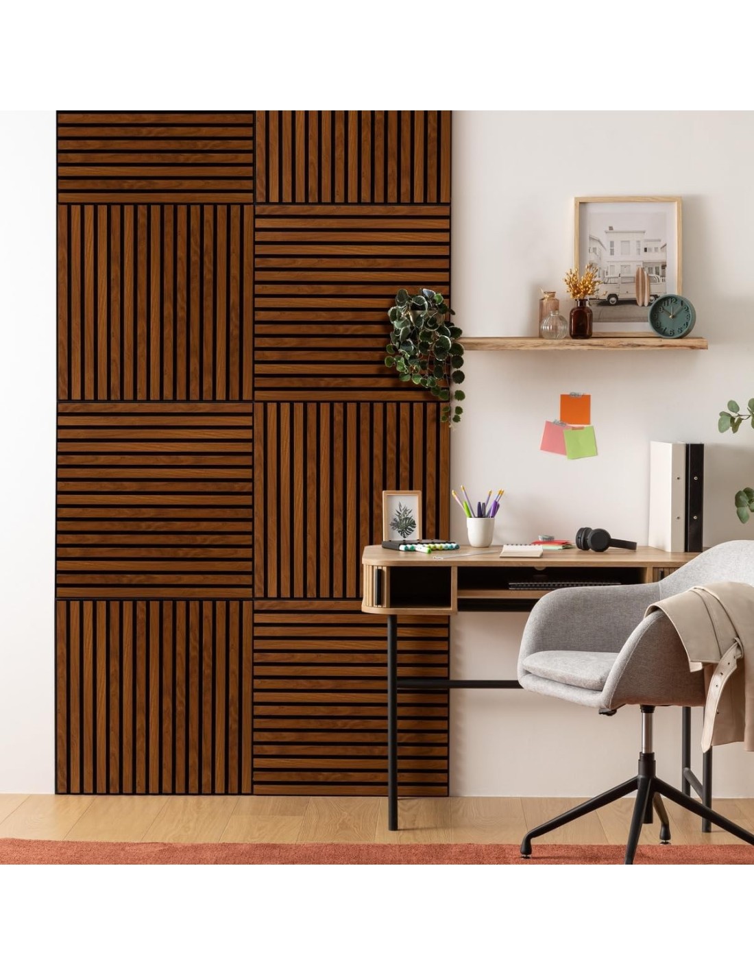 Atmosphera Pannello Decorativo Legno Colva 60x60 cm Noyer | shopincasa.it