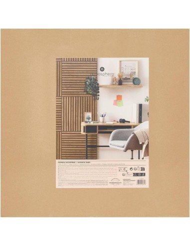 Atmosphera Pannello Decorativo Legno Colva 60x60 cm Noyer | shopincasa.it