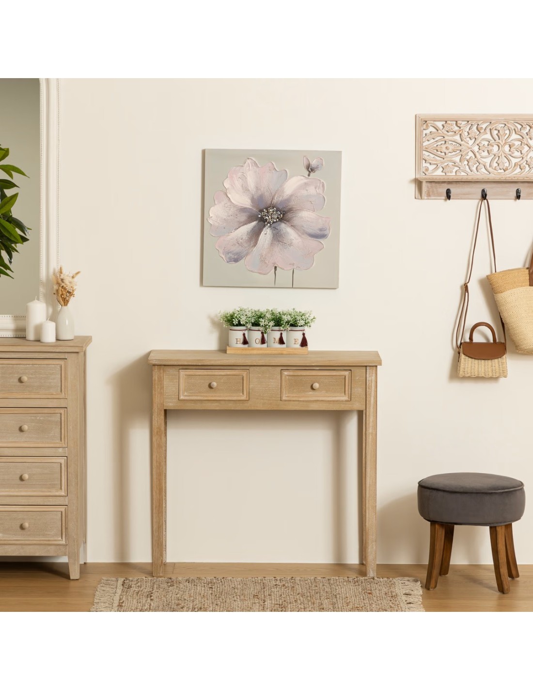 Atmosphera Tela Dipinta Fleurs 48x48 cm | shopincasa.it