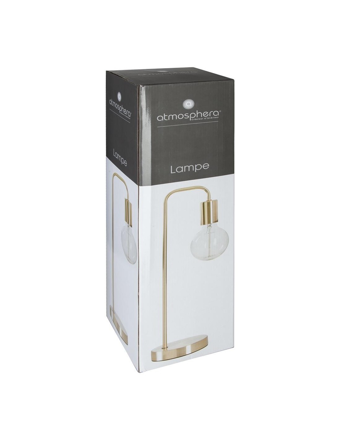 Atmosphera Lampada Dritta Keli Metallo e Cemento Oro H45 cm | shopincasa.it