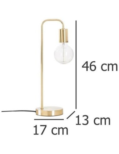 Atmosphera Lampada Dritta Keli Metallo e Cemento Oro H45 cm | shopincasa.it