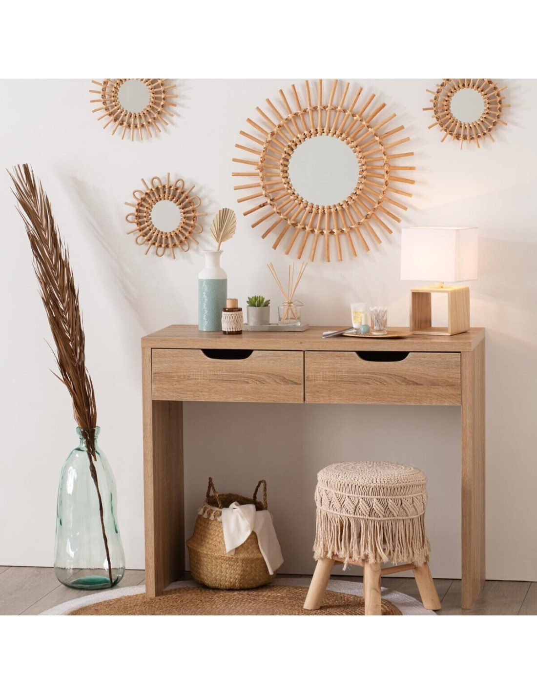Atmosphera Lampada Quadrata in Legno H32 cm | shopincasa.it