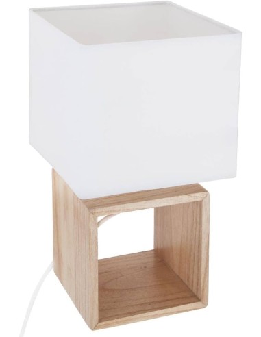 Atmosphera Lampada Quadrata in Legno H32 cm | shopincasa.it