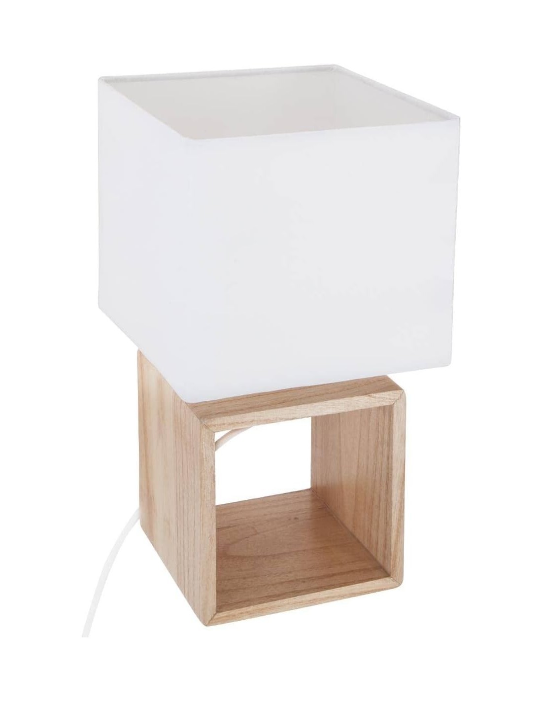 Atmosphera Lampada Quadrata in Legno H32 cm | shopincasa.it