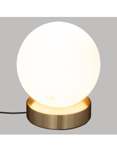 Atmosphera Lampada a Sfera Dris Vetro e Metallo Bianco H16 cm | shopincasa.it 2