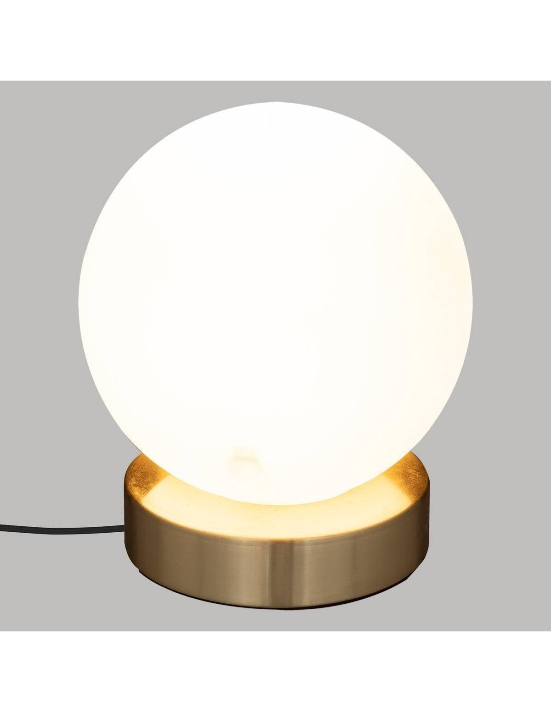 Atmosphera Lampada a Sfera Dris Vetro e Metallo Bianco H16 cm | shopincasa.it