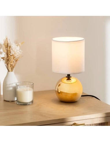 Atmosphera Lampada in Ceramica Timéo Oro H25 cm | shopincasa.it