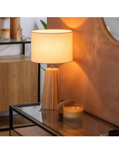 Atmosphera Lampada da Tavolo Adon Beige H53 cm | shopincasa.it 2