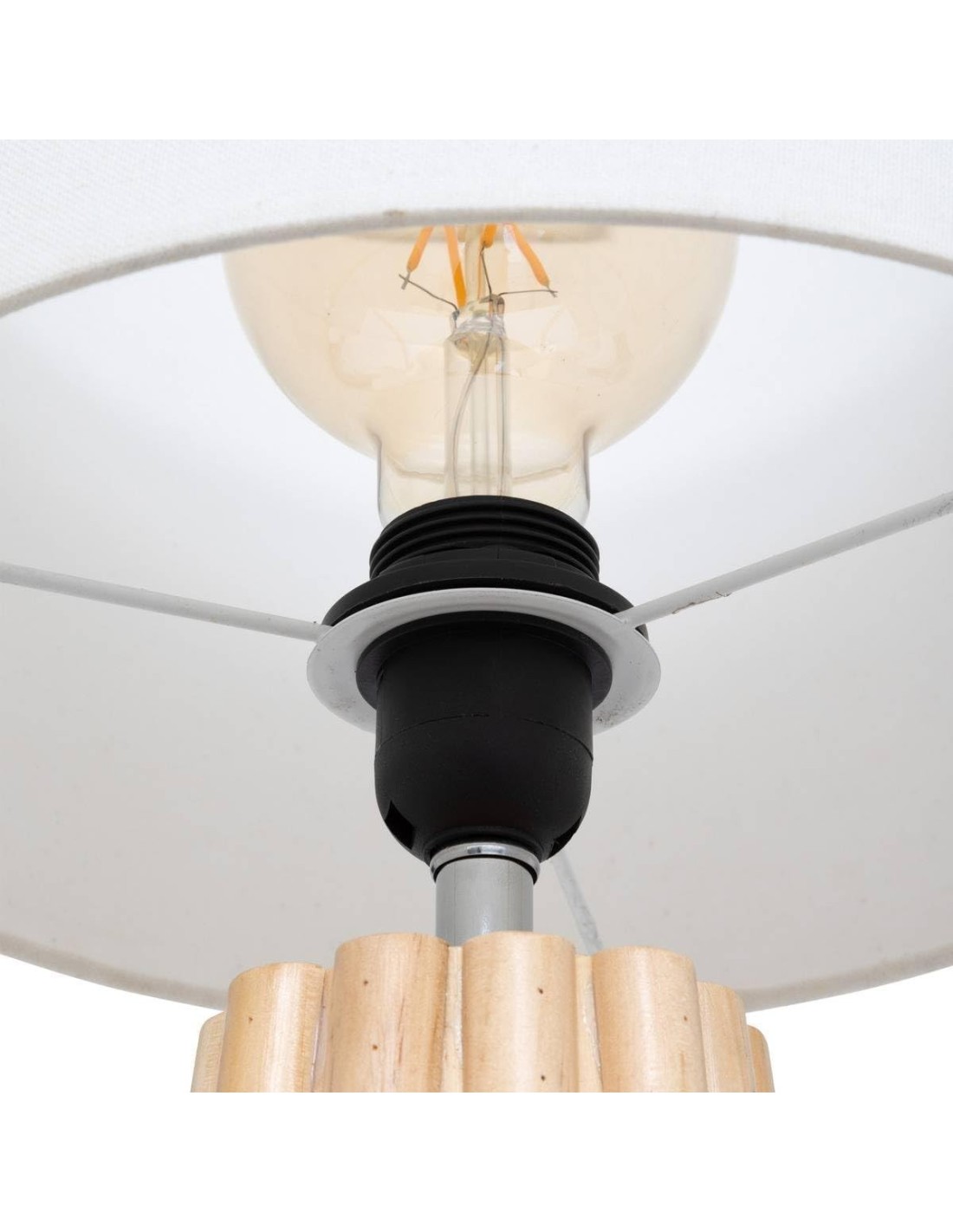 Atmosphera Lampada da Tavolo Adon Beige H53 cm | shopincasa.it