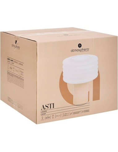 Atmosphera Lampada da Tavolo Asti Vetro Argilla H36 cm A+++ | shopincasa.it