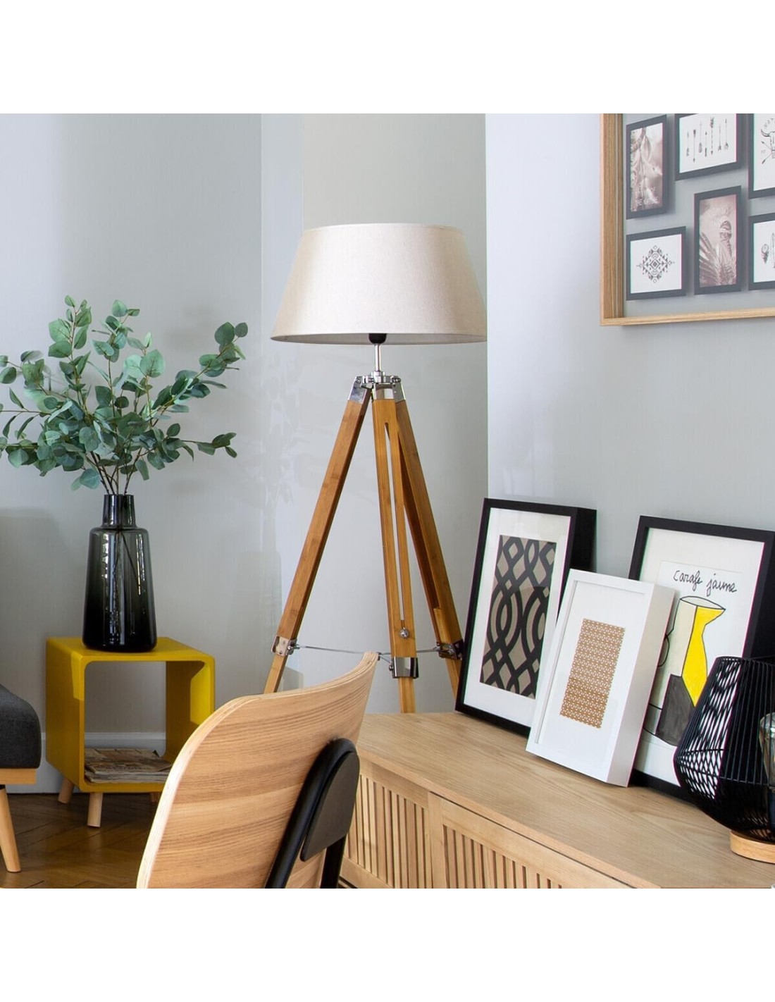Atmosphera Lampada da Terra Treppiede Bambù Runo Avorio H146 cm | shopincasa.it