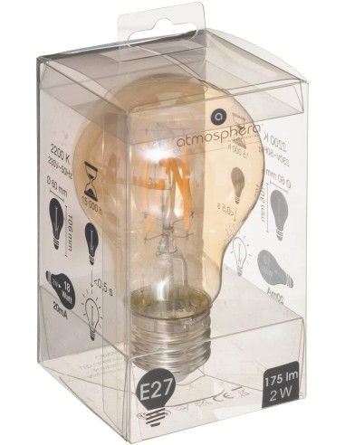 Lampadina LED Ámbar A60 2 W | shopincasa.it
