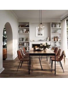 SEDIE: vendita online SEDIA 157054A VLADI MARRONE in offerta 2