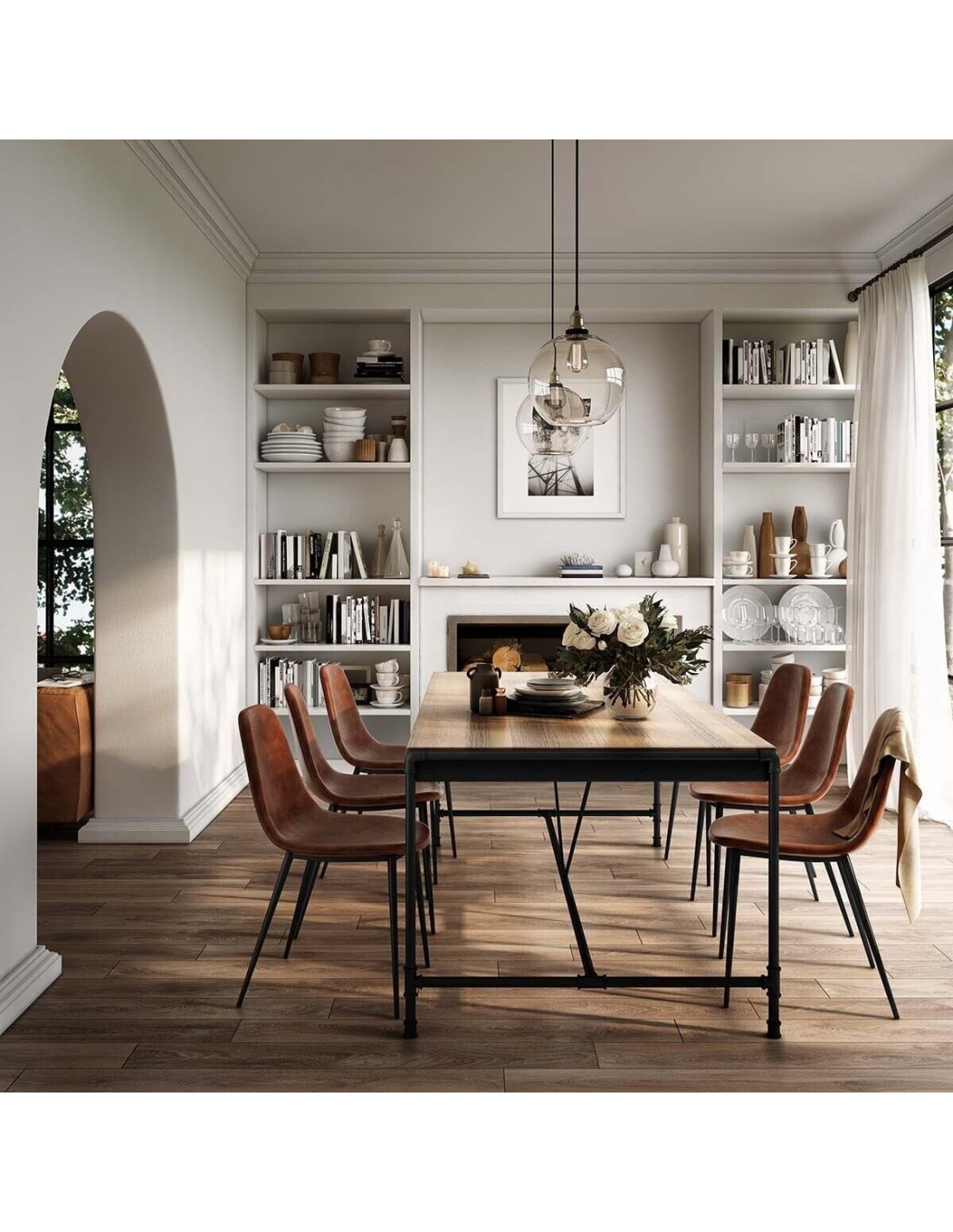 Atmosphera Sedia Vladi Effetto Pelle Marrone | shopincasa.it