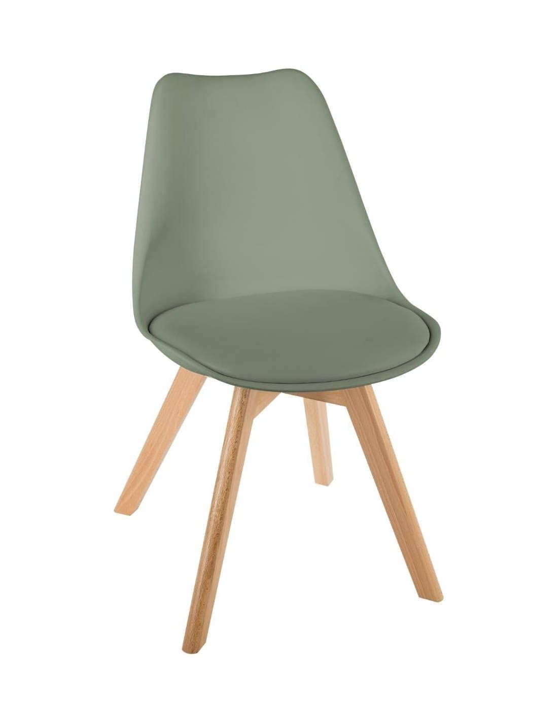 Atmosphera Sedia Baya Gambe Faggio Verde Kaki | shopincasa.it