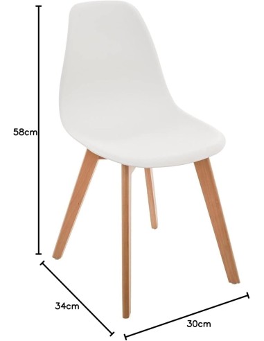 Atmosphera Sedia Bambini Scandinave Bianca | shopincasa.it