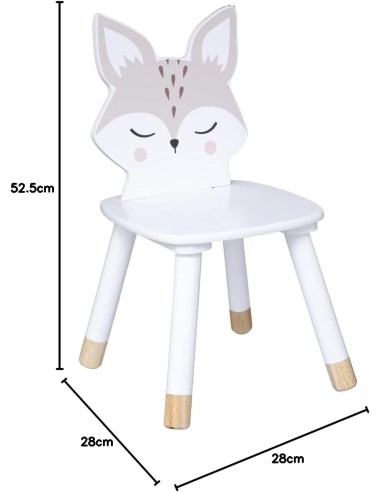 Atmosphera Sedia Bambini "Volpe" Legno Bianco | shopincasa.it