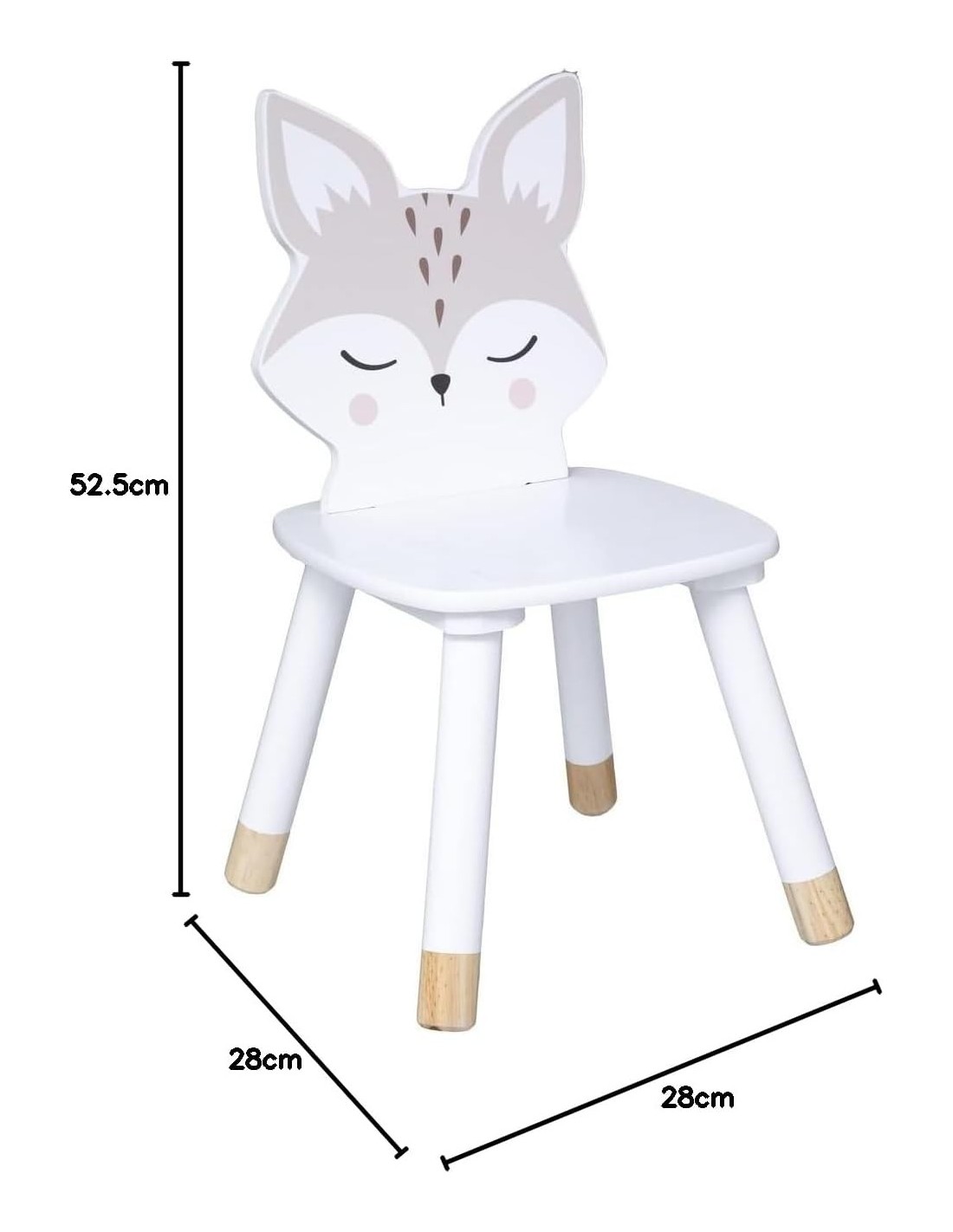 Atmosphera Sedia Bambini "Volpe" Legno Bianco | shopincasa.it