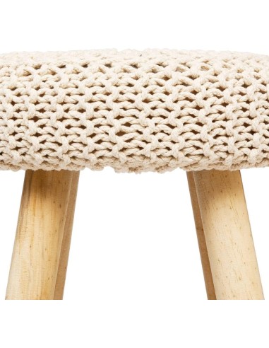Atmosphera Sgabello Suzette Maglia Beige | shopincasa.it