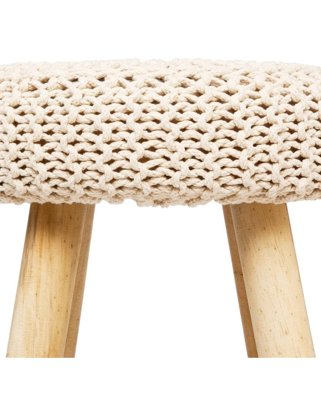 Atmosphera Sgabello Suzette Maglia Beige | shopincasa.it