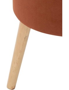 Atmosphera Sgabello Cassapanca "Tess" Velluto Ambra | shopincasa.it 2