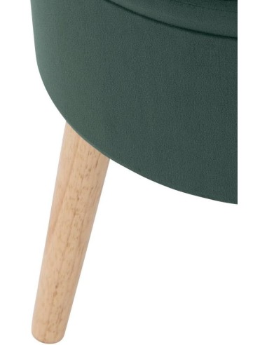 Atmosphera Sgabello Cassapanca "Tess" Velluto Verde | shopincasa.it