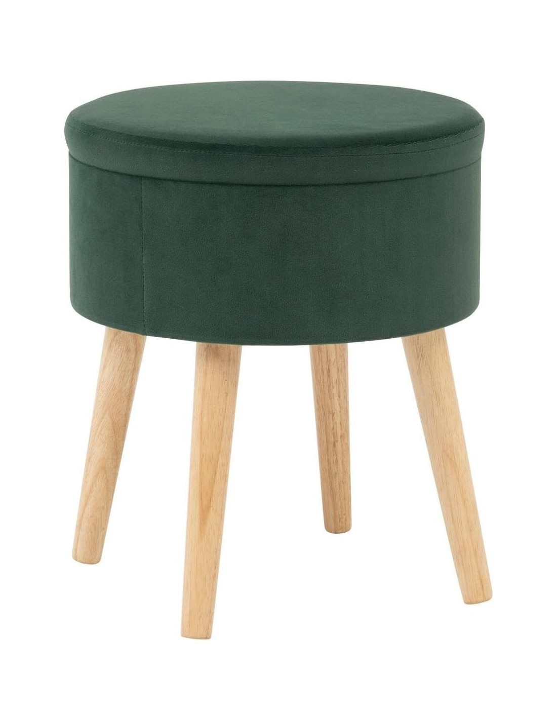 Atmosphera Sgabello Cassapanca "Tess" Velluto Verde | shopincasa.it