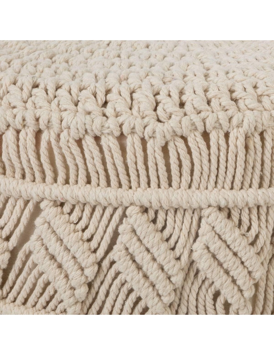 Atmosphera Sgabello in Macramé e Legno | shopincasa.it