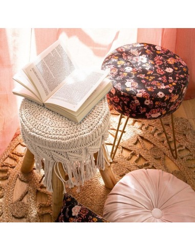 Atmosphera Sgabello in Macramé e Legno | shopincasa.it