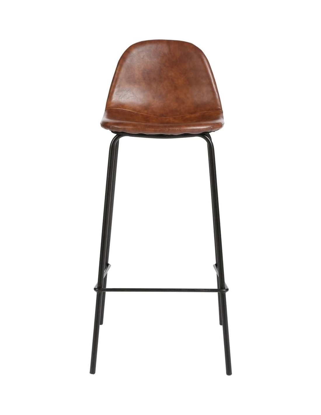 Atmosphera Sgabello da Bar "Vladi" Pelle Marrone | shopincasa.it