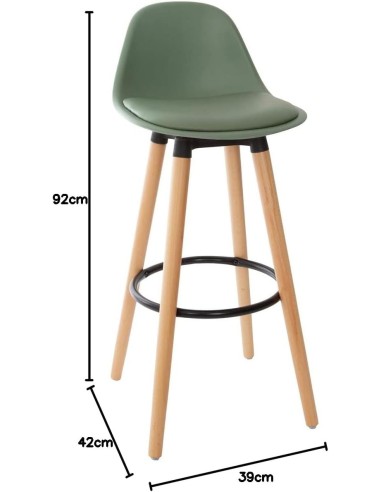 SGABELLO BAR MAXON 93CM VERDE su Shop in Casa