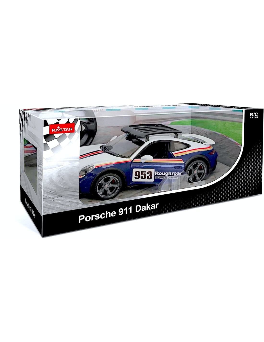 GIOCHI BOY: vendita online AUTO RADIOCOMANDATA, PORSCHE 911 DAKAR R/C 1:14 in offerta