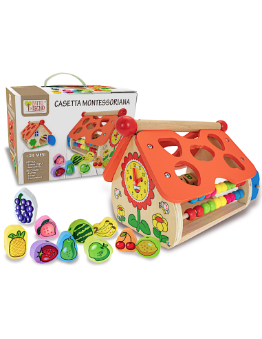 INFANZIA: vendita online CASETTA MONTESSORIANA - FATTO DI LEGNO -GIOCO EDUCATIVO in offerta