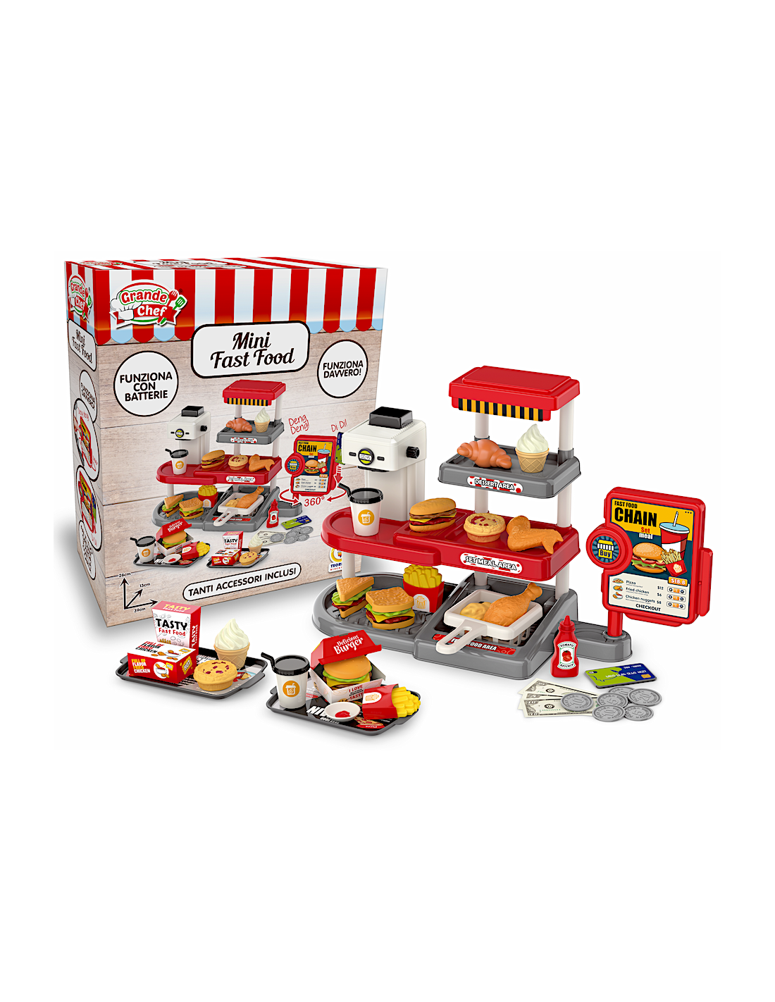 PRESCOLARI: vendita online MINI FAST FOODG- RANDE CHEF - PLAYSET in offerta