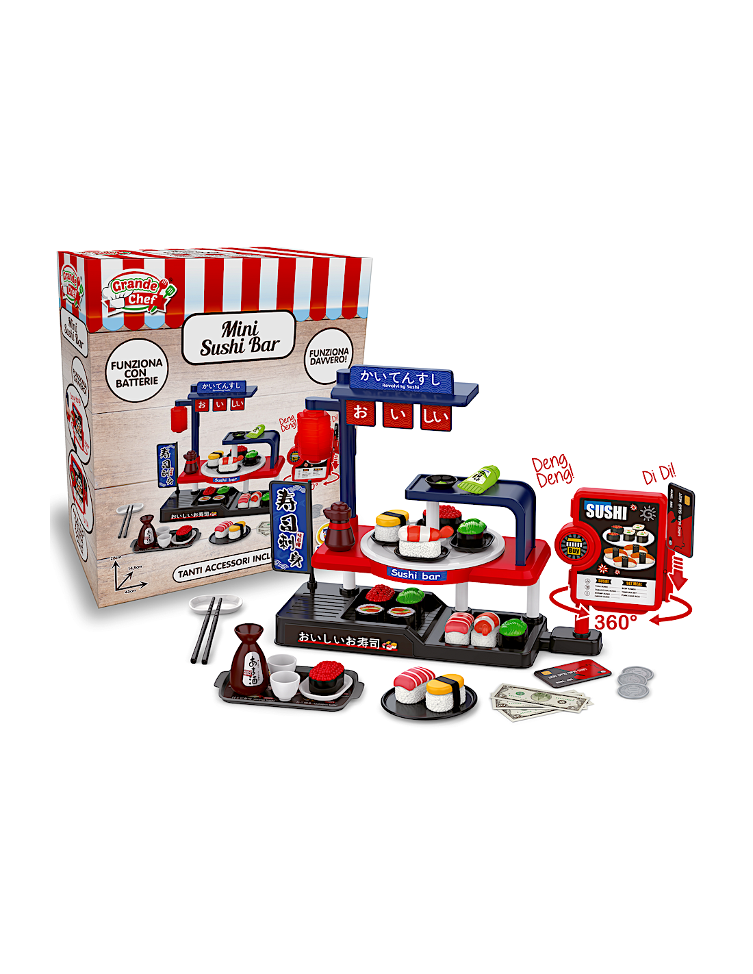 PRESCOLARI: vendita online MINI SUSHI BAR CON ACCESSORI-GRANDE CHEF in offerta