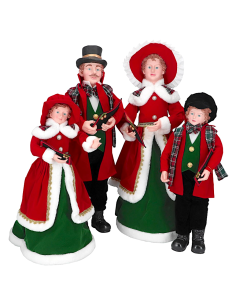 OGGETTISTICA NATALE: vendita online Famiglia cantori di Natale rosso verde, decorazione natalizia elegante, la magia di Natal...