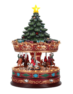 GIOSTRINE E VILLAGGI: vendita online Giostrina di Natale carosello con led 22x22x35cm, decorazione luminosa scenografica, la ...