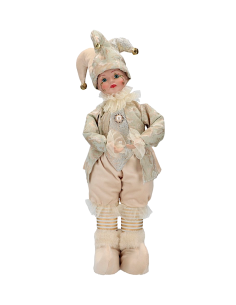OGGETTISTICA NATALE: vendita online Giullare di Natale verde oro 14x8x45,7cm, decorazione natalizia elegante, la magia di Nat...