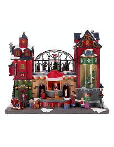 GIOSTRINE E VILLAGGI: vendita online Villaggio di Natale green house 48x27x39cm, dettagli eleganti, la magia di Natale per la...