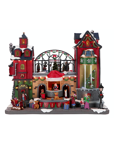 GIOSTRINE E VILLAGGI: vendita online Villaggio di Natale green house 48x27x39cm, dettagli eleganti, la magia di Natale per la...