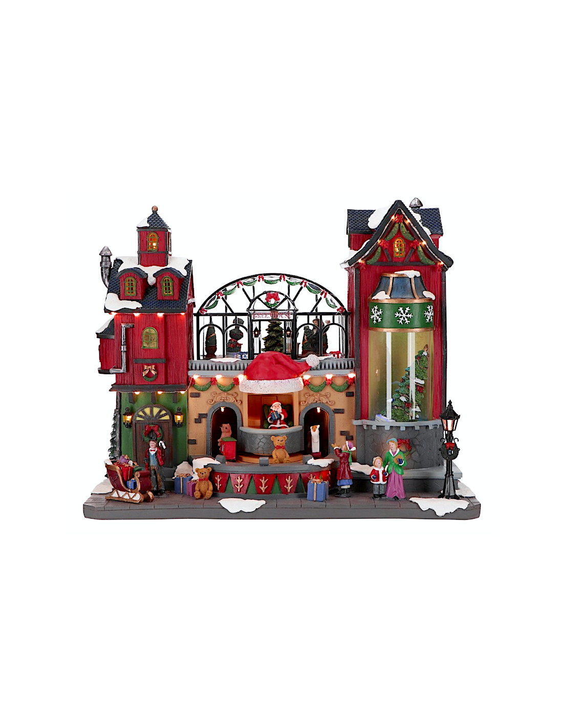 GIOSTRINE E VILLAGGI: vendita online Villaggio di Natale green house 48x27x39cm, dettagli eleganti, la magia di Natale per la...