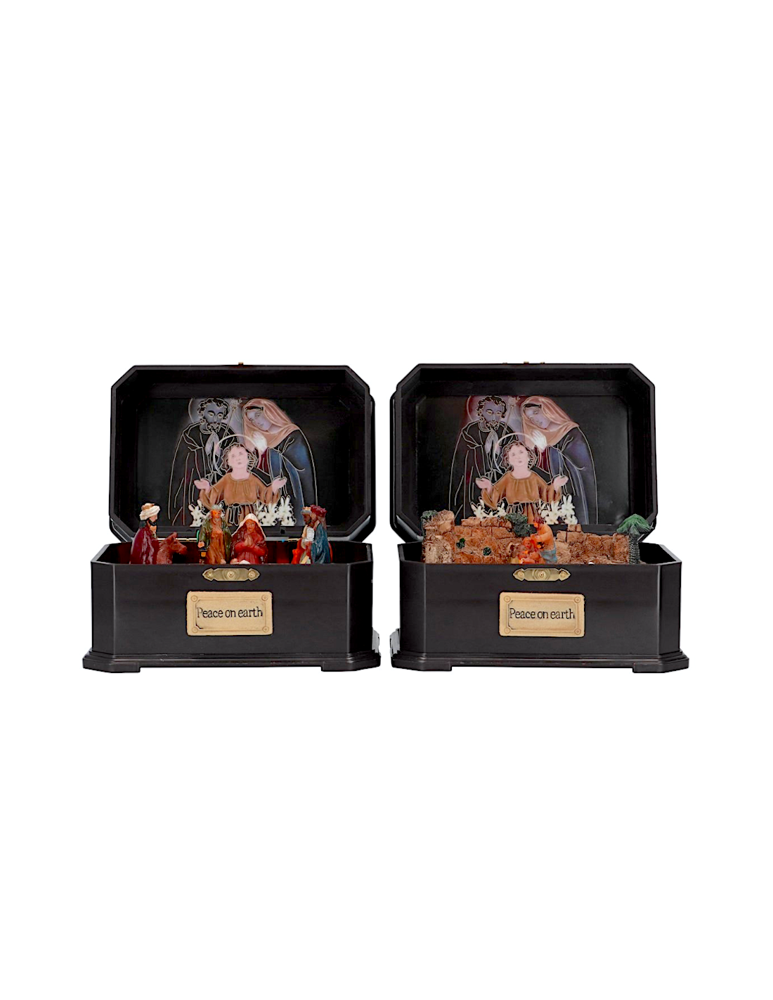 OGGETTISTICA NATALE: vendita online Natività di Natale in music box con led, presepe elegante, la magia di Natale per la tua ...