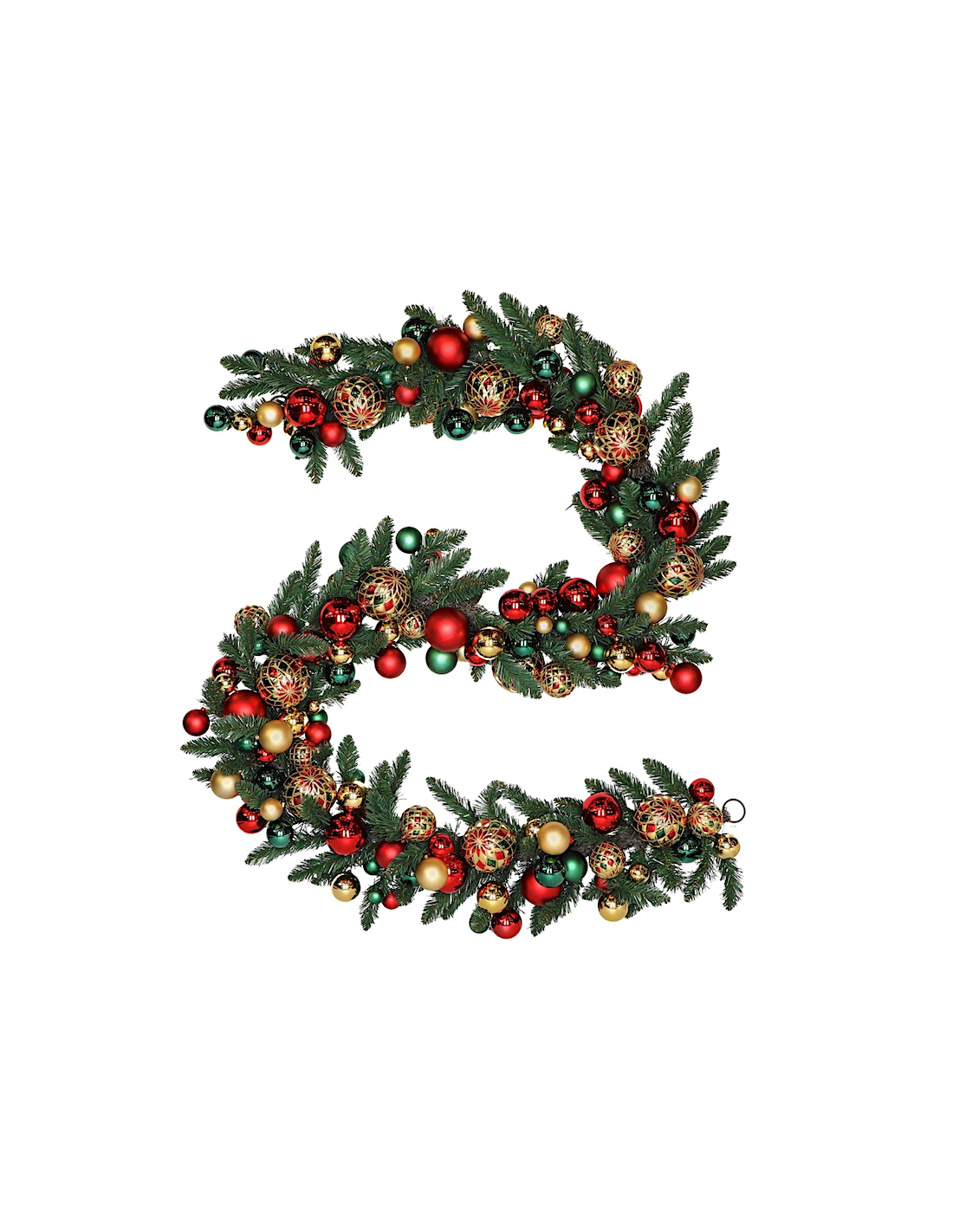 BOE E GHIRLANDE: vendita online BOA di Natale 300CM con Sfere Rosso Oro e LED, Decorazione luminosa, Addobbo natalizio elegan...
