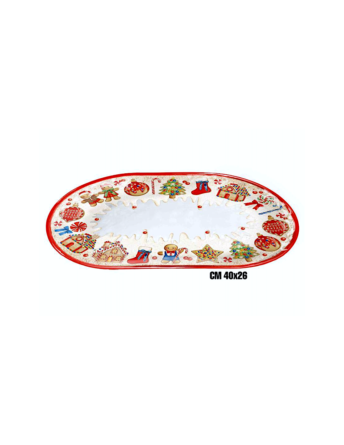 MARZAPANE VASSOIO OVALE PIANO 40X26CM