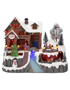 GIOSTRINE E VILLAGGI: vendita online Villaggio di Natale con albero e treno,  decorazione luminosa, scenografia natalizia, la...