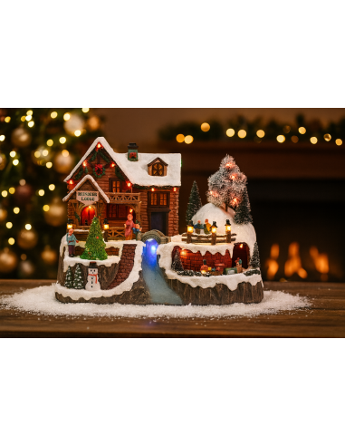 GIOSTRINE E VILLAGGI: vendita online Villaggio di Natale con albero e treno,  decorazione luminosa, scenografia natalizia, la...