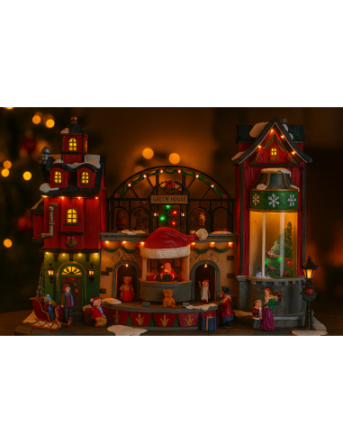 GIOSTRINE E VILLAGGI: vendita online Villaggio di Natale green house 48x27x39cm, dettagli eleganti, la magia di Natale per la...