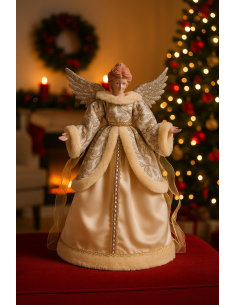 SFERE E PENDAGLI: vendita online Puntale di Natale angelo oro 35x15x42h, decorazione elegante per albero, la magia di Natale ... 2
