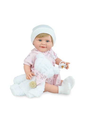 Bambola Sugar Teddy Pink 744 articolata 42 cm corpo morbido con accessori | Shop in Casa