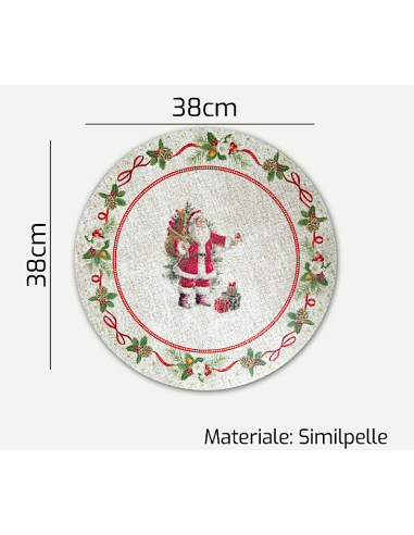 TOVAGLIETTA 956773 DEC.NATALIZIO 38CM SIMILPELLE